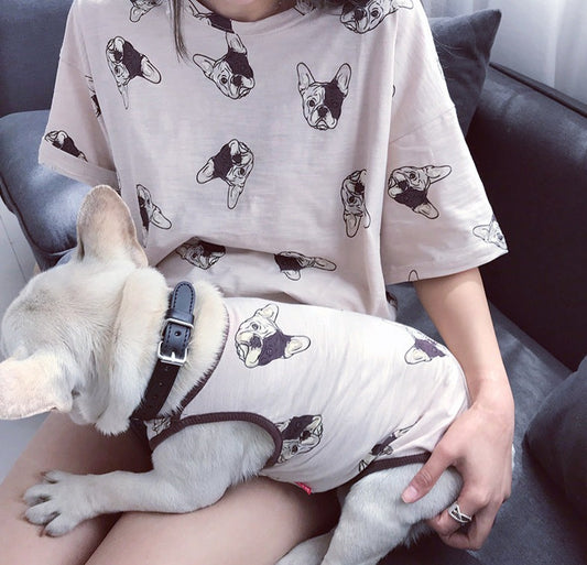 Twinzies Bulldog&Parent T-Shirt